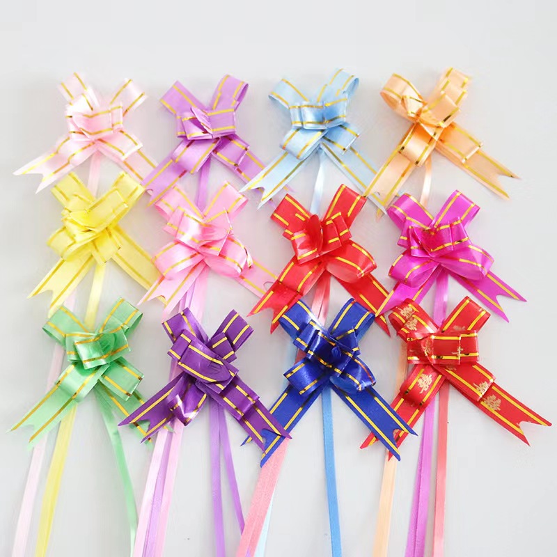 Colorful Pre-Tied Decorative Ribbon Bows