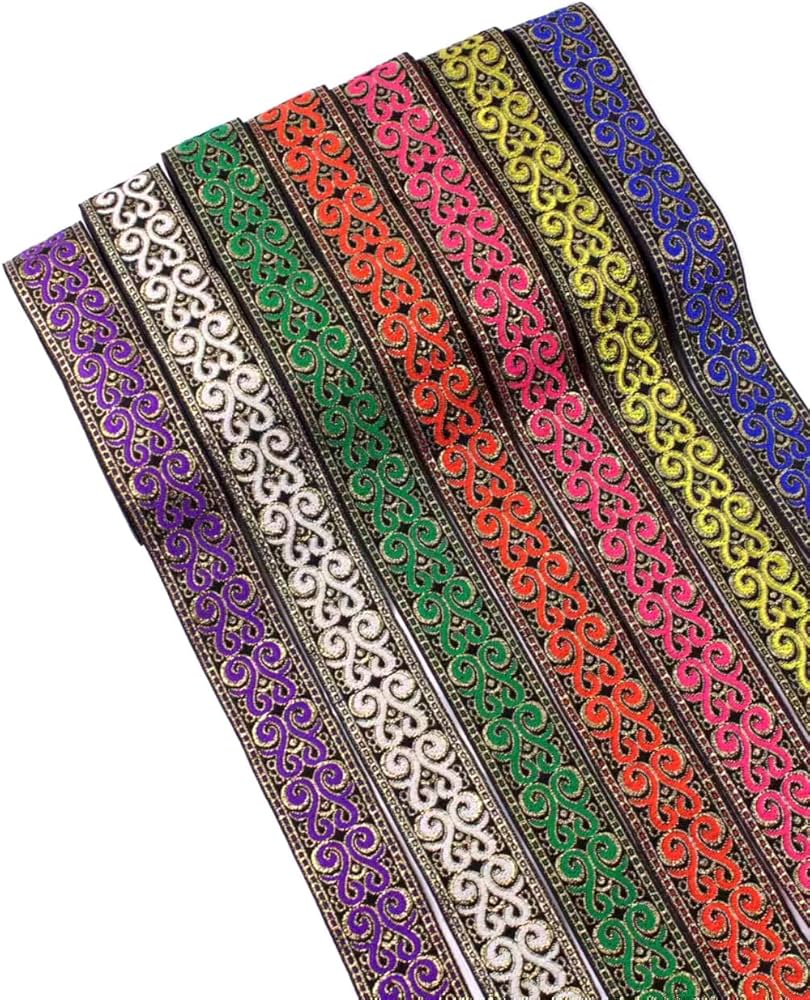 Colorful Jacquard Woven Ribbon Patterns