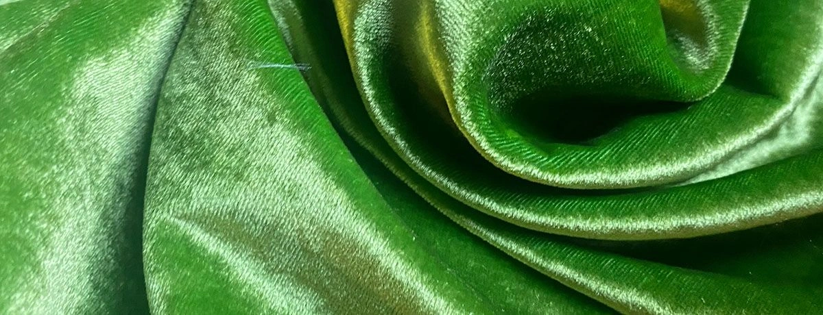 Green Velvet Ribbon Texture